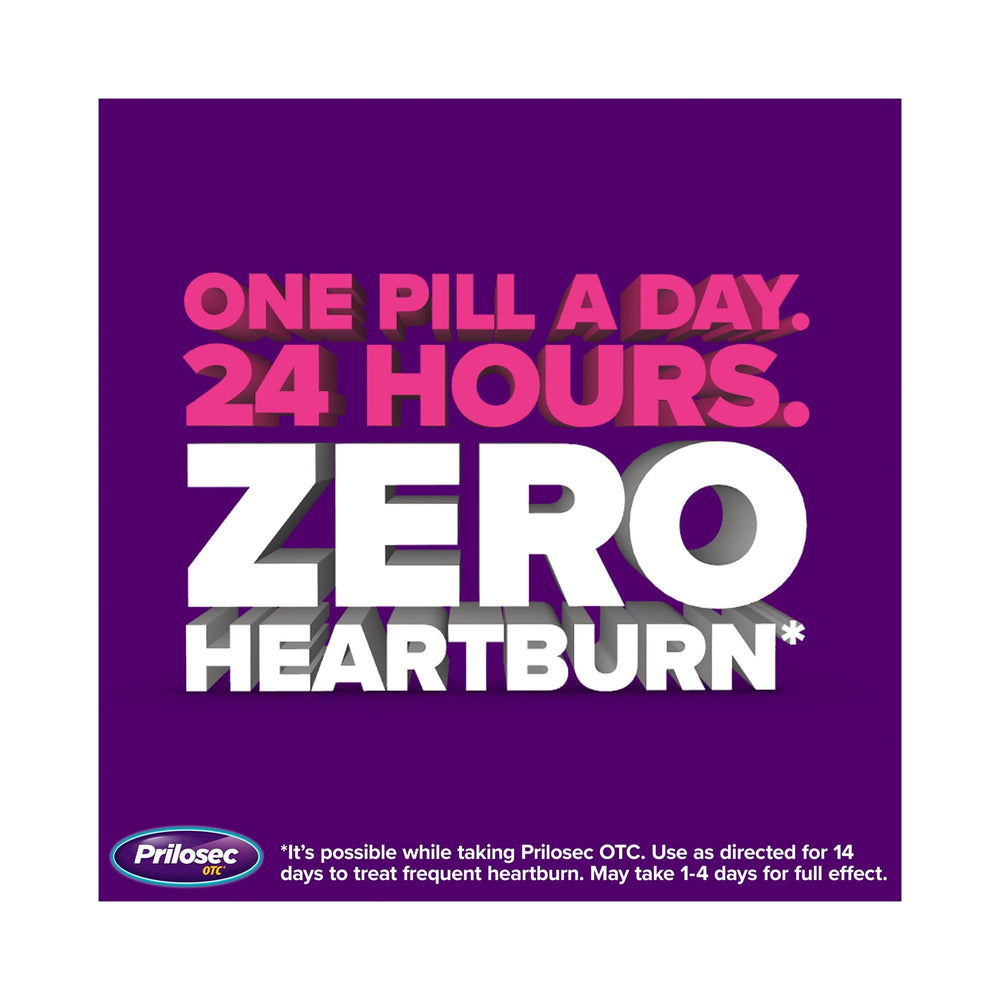 Prilosec OTC label detail with dosing information for safe use.