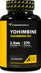 PrimaForce Yohimbine HCl 2.5mg 270-caps bottle label
