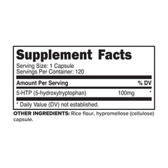 Close-up of Primaforce 5-HTP capsules - 100mg per serving