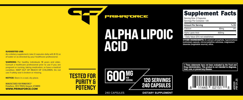 Serving size graphic indicating 120 servings per bottle