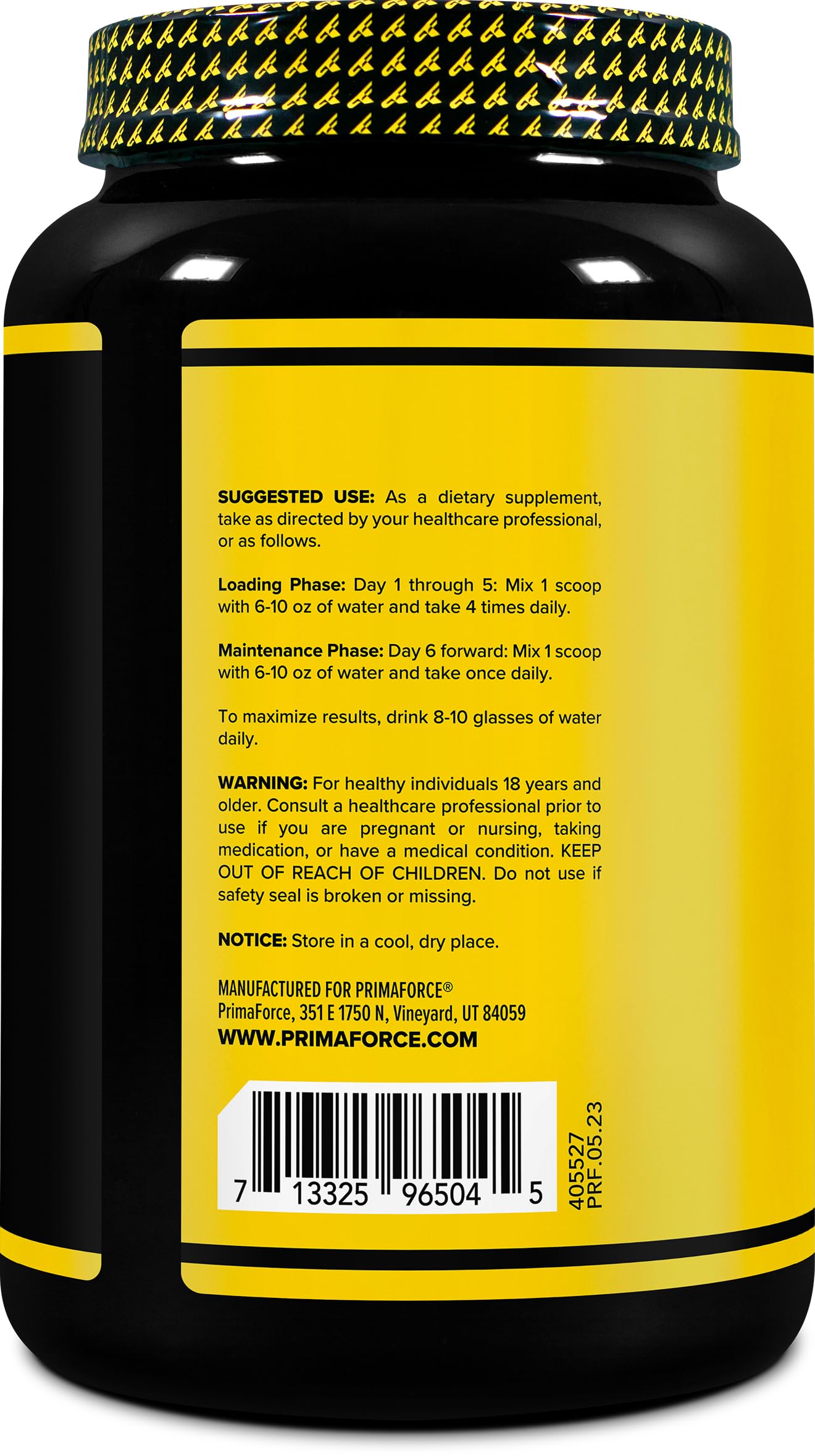 Serving scoop included with Primaforce Creatine Monohydrate