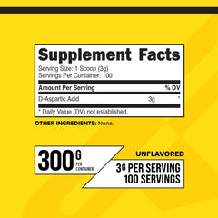 Serving scoop included with Primaforce D-Aspartic Acid 300g