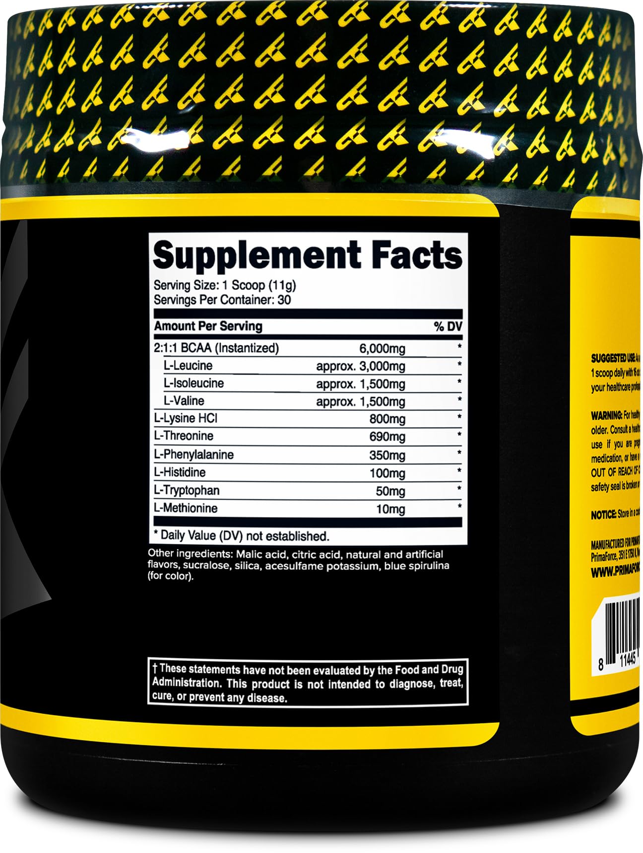 Nutrition facts and ingredients for Primaforce EAA Powder Rocket Pop
