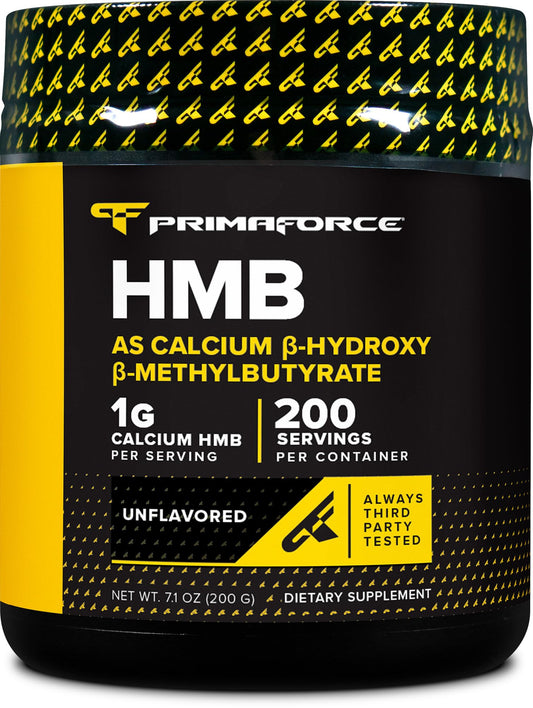 Primaforce HMB 200g unflavored powder container