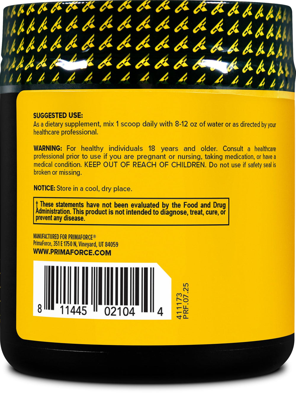 Primaforce HMB 200g container label close-up