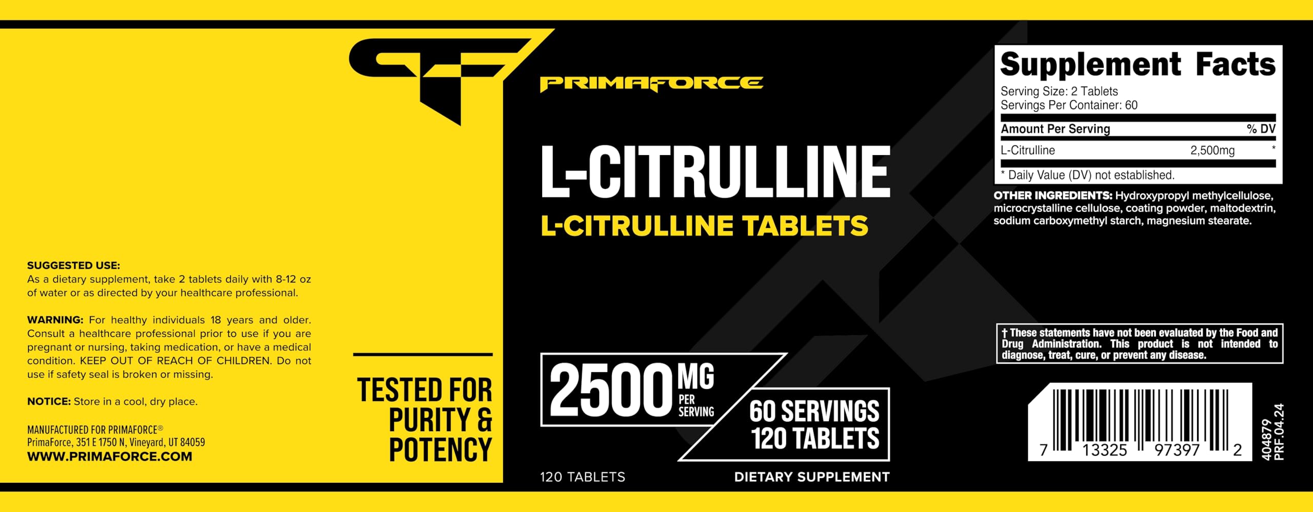 Product label emphasizing GMP-compliant, FDA-registered manufacturing facility