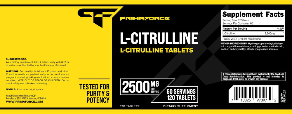 Product label emphasizing GMP-compliant, FDA-registered manufacturing facility
