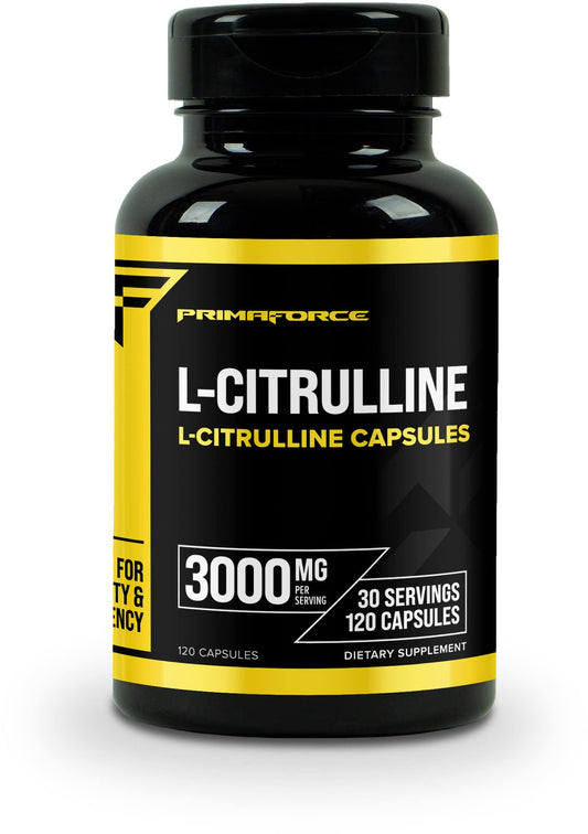 Front view of Primaforce L-Citrulline 3000mg bottle