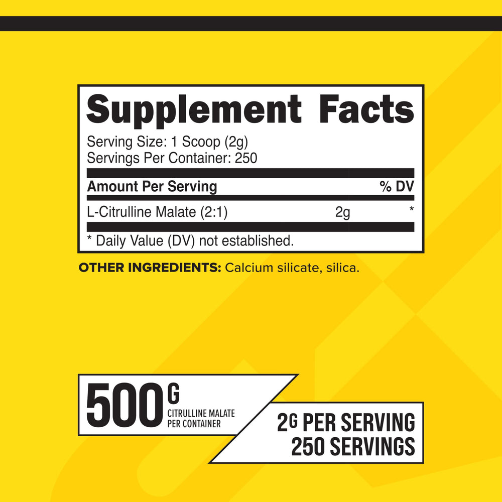 Back label showing ingredients and supplement facts