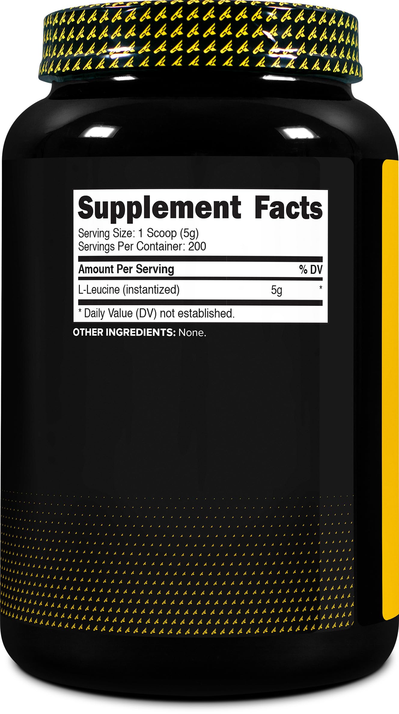 Primaforce L-Leucine Pure Powder bottle label with certifications