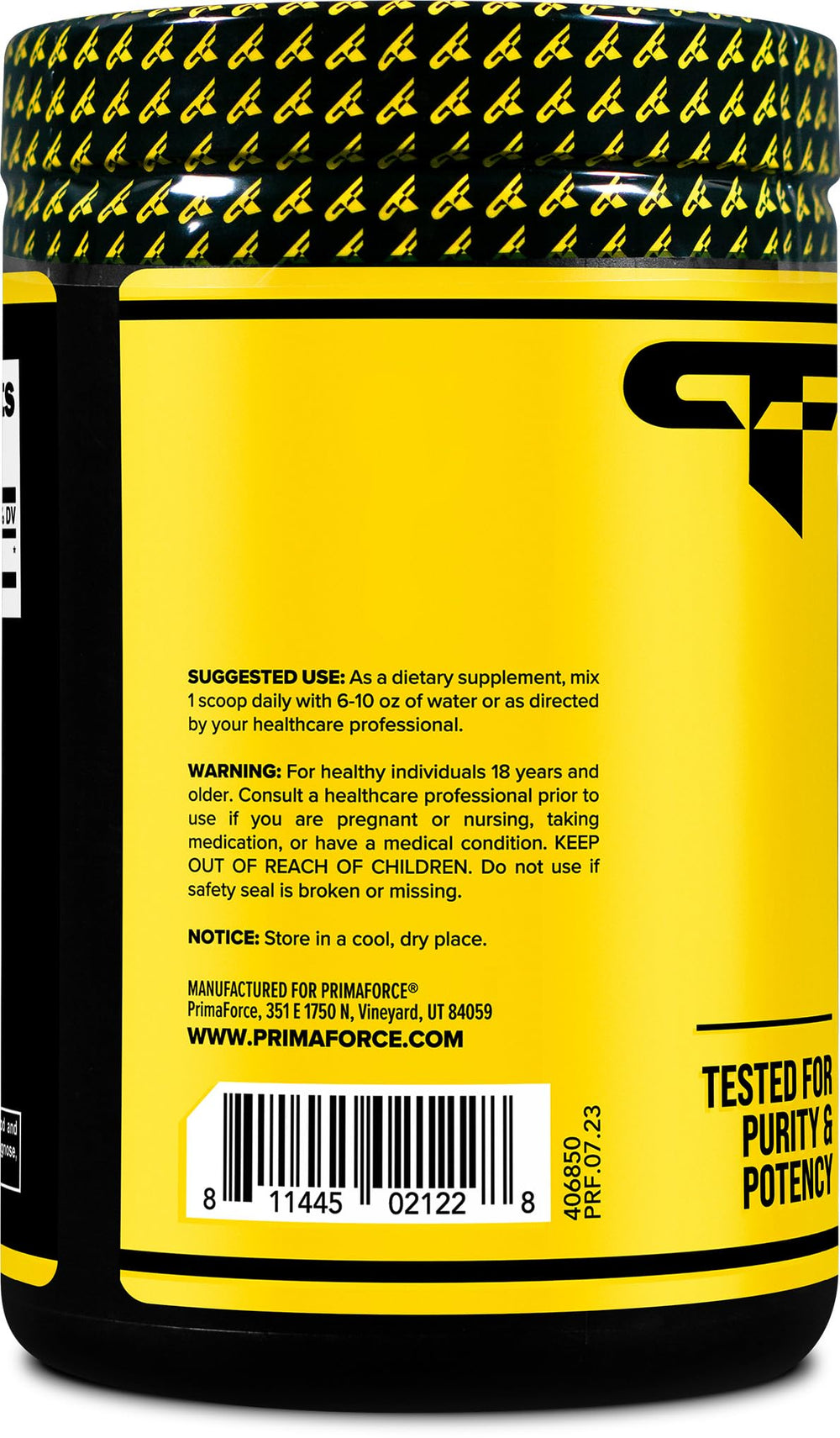 Serving size of 5 g L-Leucine per scoop