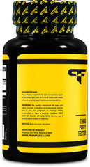 Label showing Yohimbine HCl 2.5mg per capsule