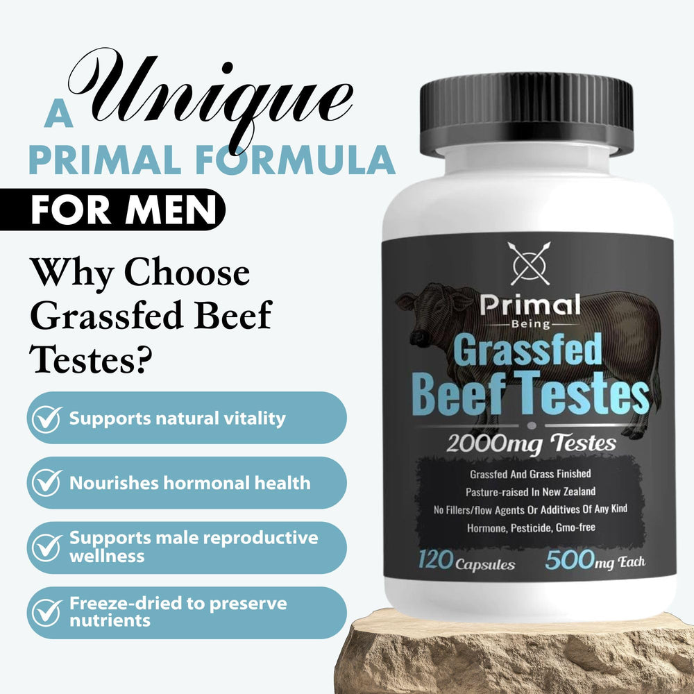 Primal Being USA manufacturing label confirms GMP certification.