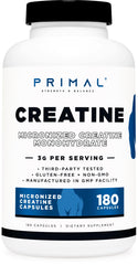 Primal Creatine Monohydrate bottle - front view