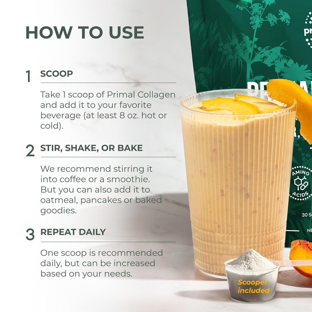 Collagen powder stirred into a drink showing quick mix and smooth texture