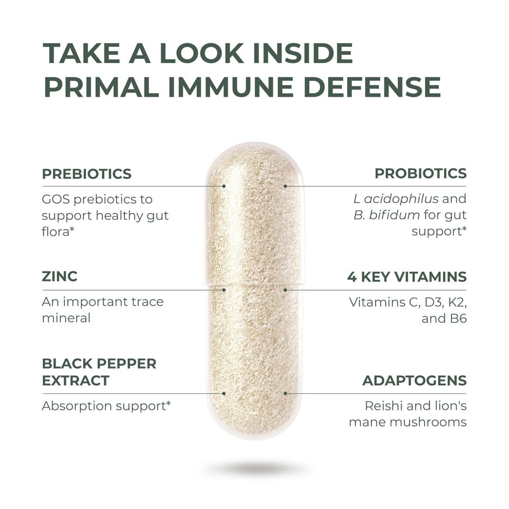 Probiotics, zinc and vitamins for immune support imagery