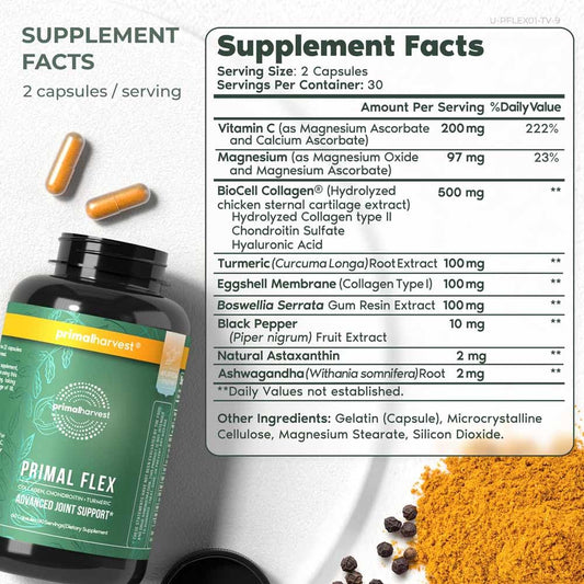 Illustration of turmeric root and boswellia for joint support