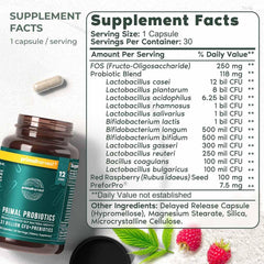 Primal Harvest Probiotics bottle label with two-pack packaging