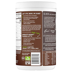 Dairy-free chocolate collagen fuel ingredients including coconut milk powder and cocoa