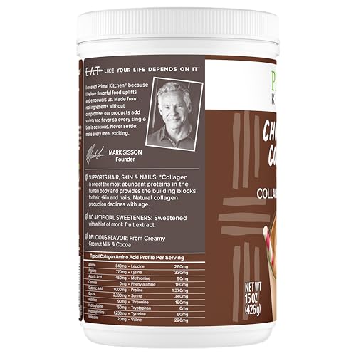Scoop of Primal Kitchen Chocolate Collagen Fuel Drink Mix