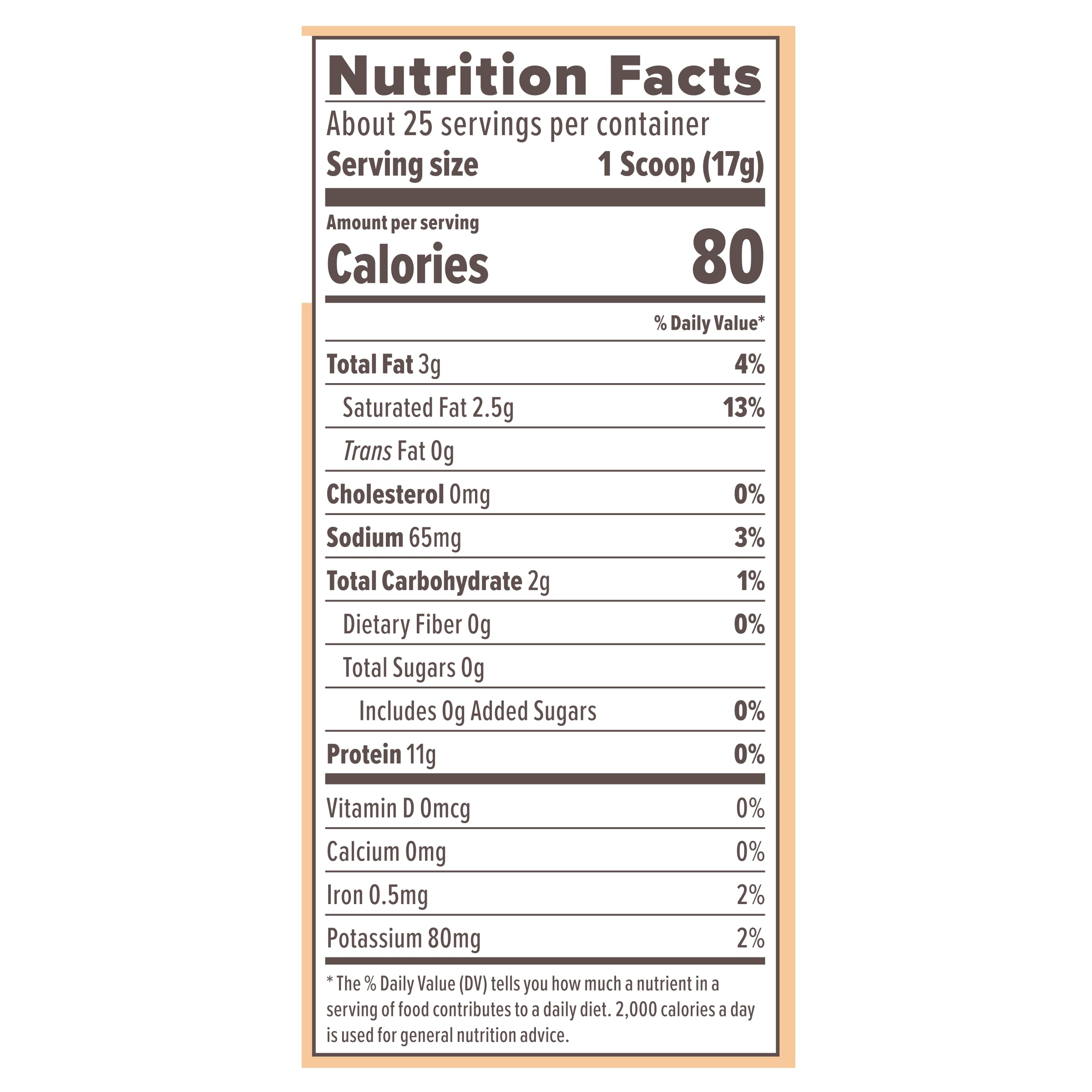 Packaging and nutrition label of Primal Kitchen collagen fuel drink mix