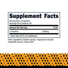 Close-up of Primal L-Citrulline capsules (1,500 mg per serving)