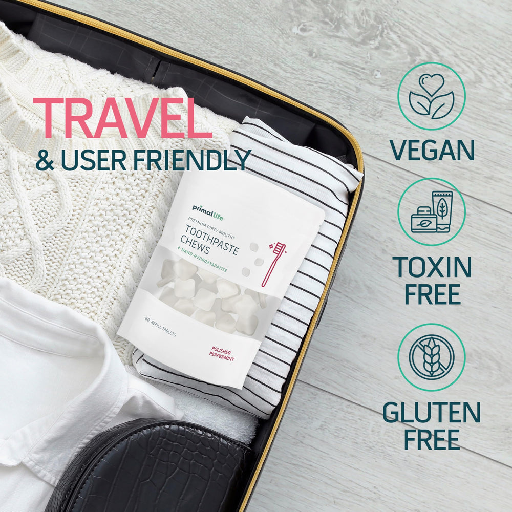 Travel-friendly packaging of Dirty Mouth Chews