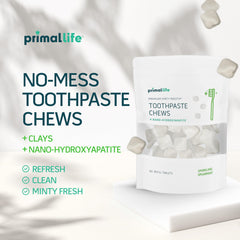 Sparkling Spearmint flavor label on toothpaste chews package