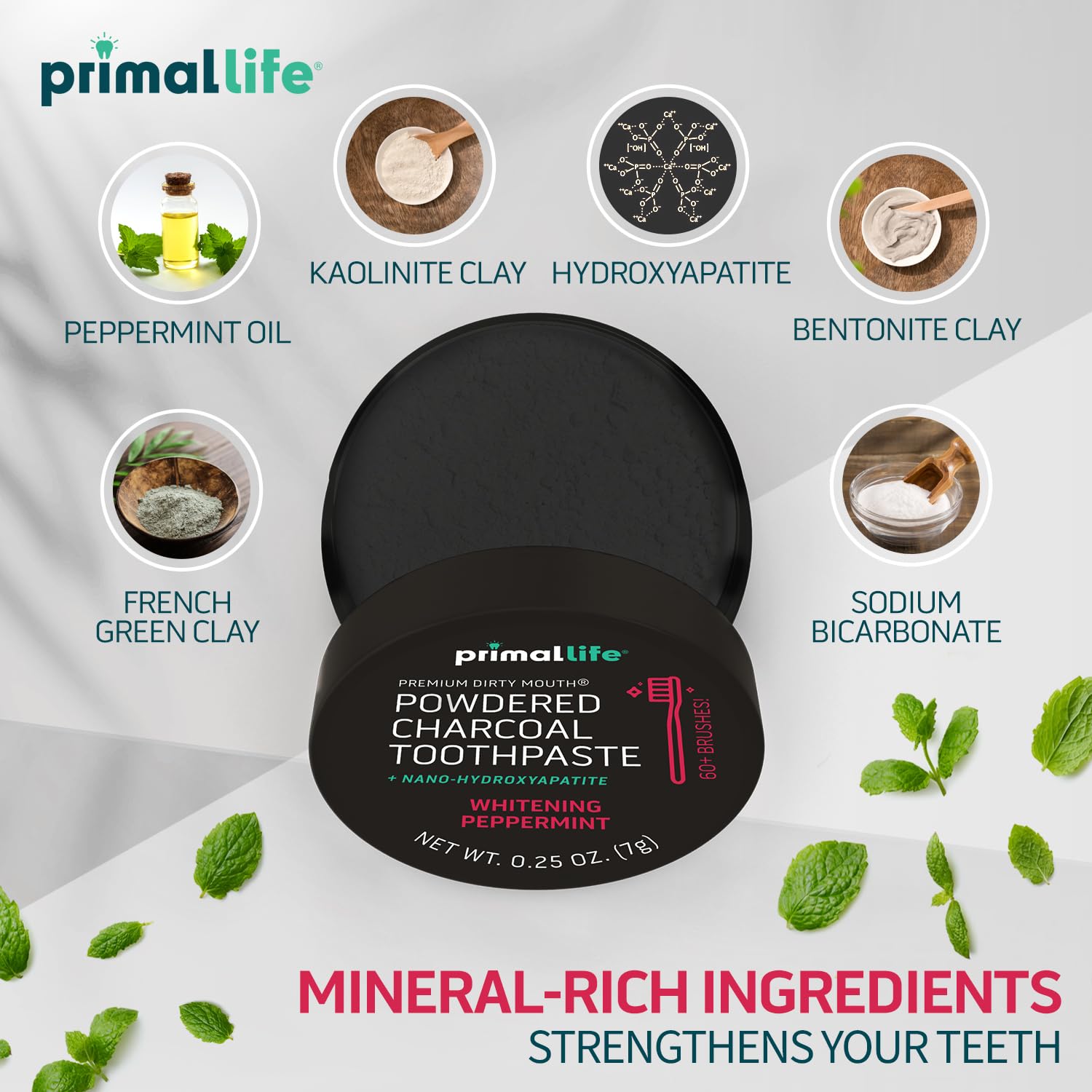 Mineral-rich bentonite and kaolin clays in powder form