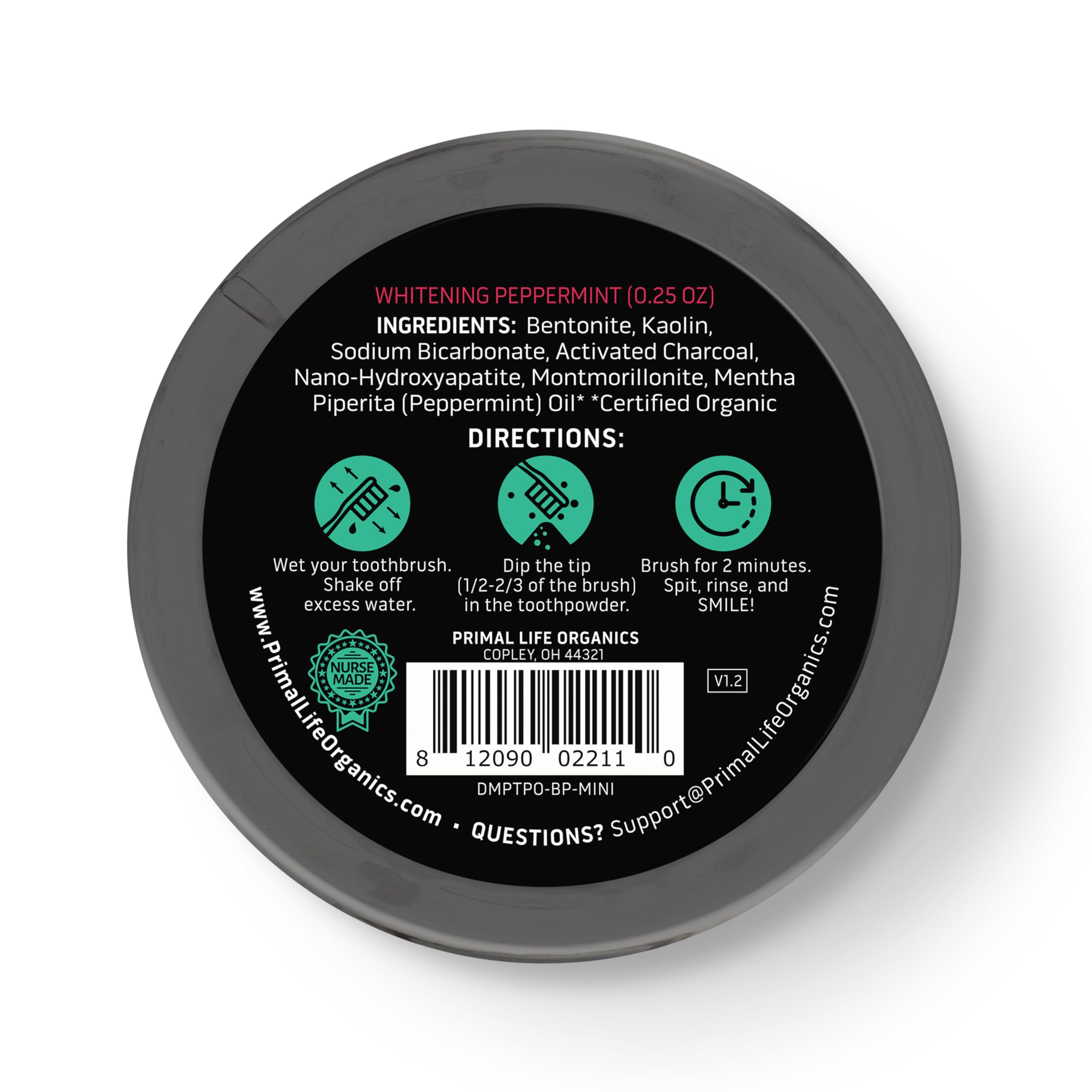 Product image showing 0.25oz jar with ingredients list
