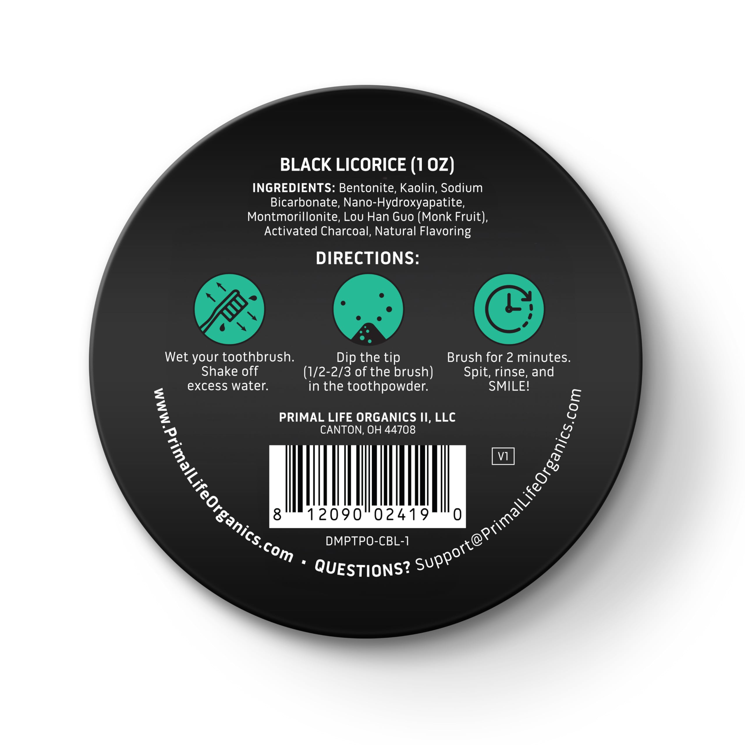 Primal Life Organics logo with Dirty Mouth Toothpowder