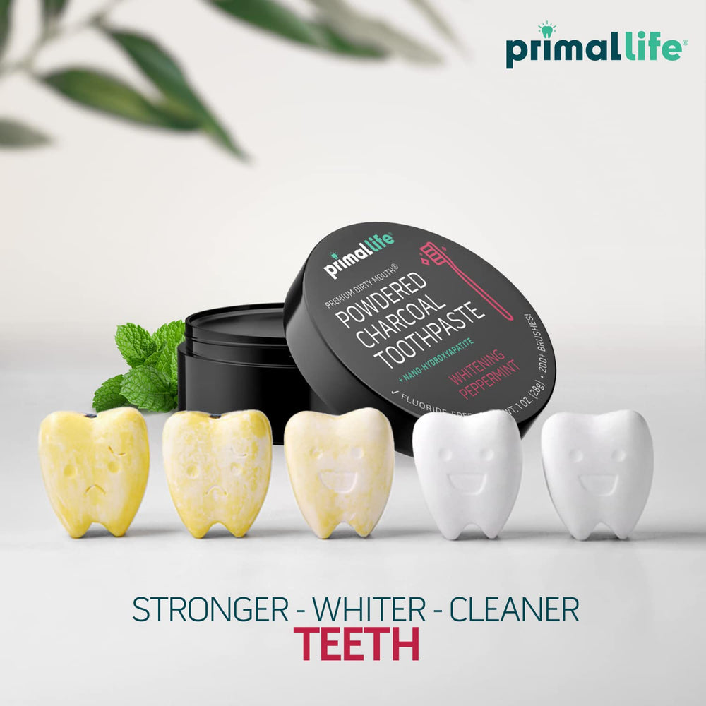 Fluoride-free natural toothpowder ingredient close-up