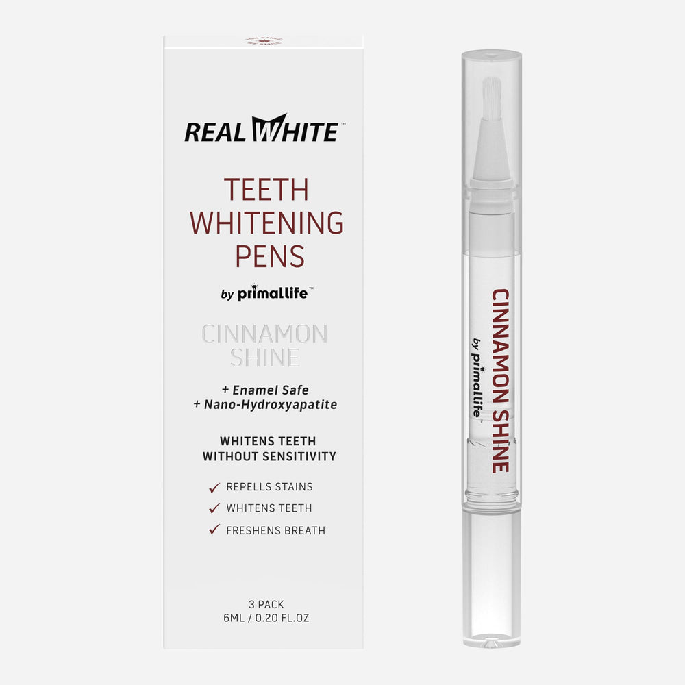 Primal Life Organics Real White Teeth Whitening Pens 3-pack front view