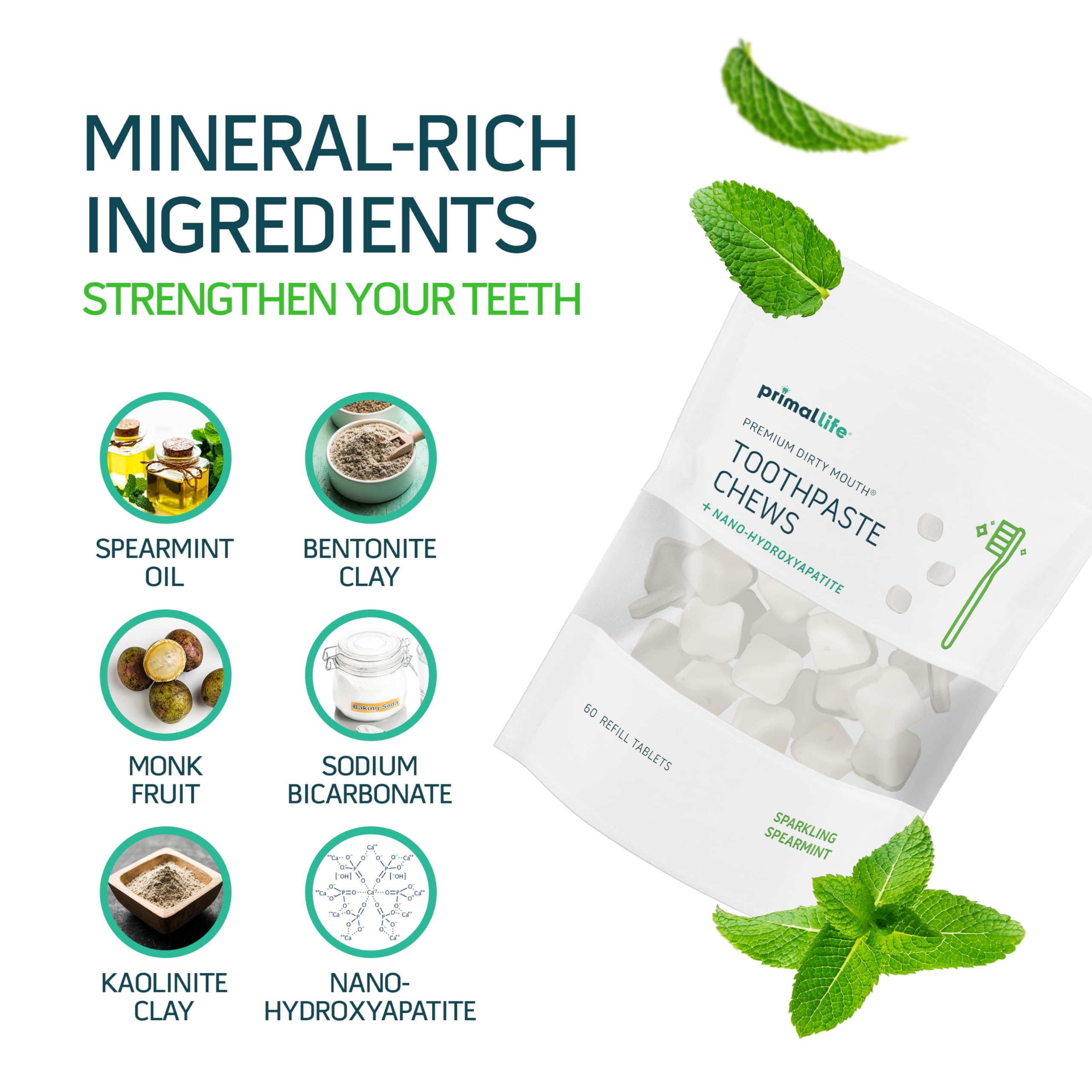 Travel-friendly chewable toothpaste packaging