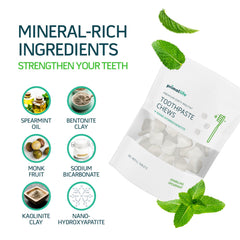 Travel-friendly chewable toothpaste packaging