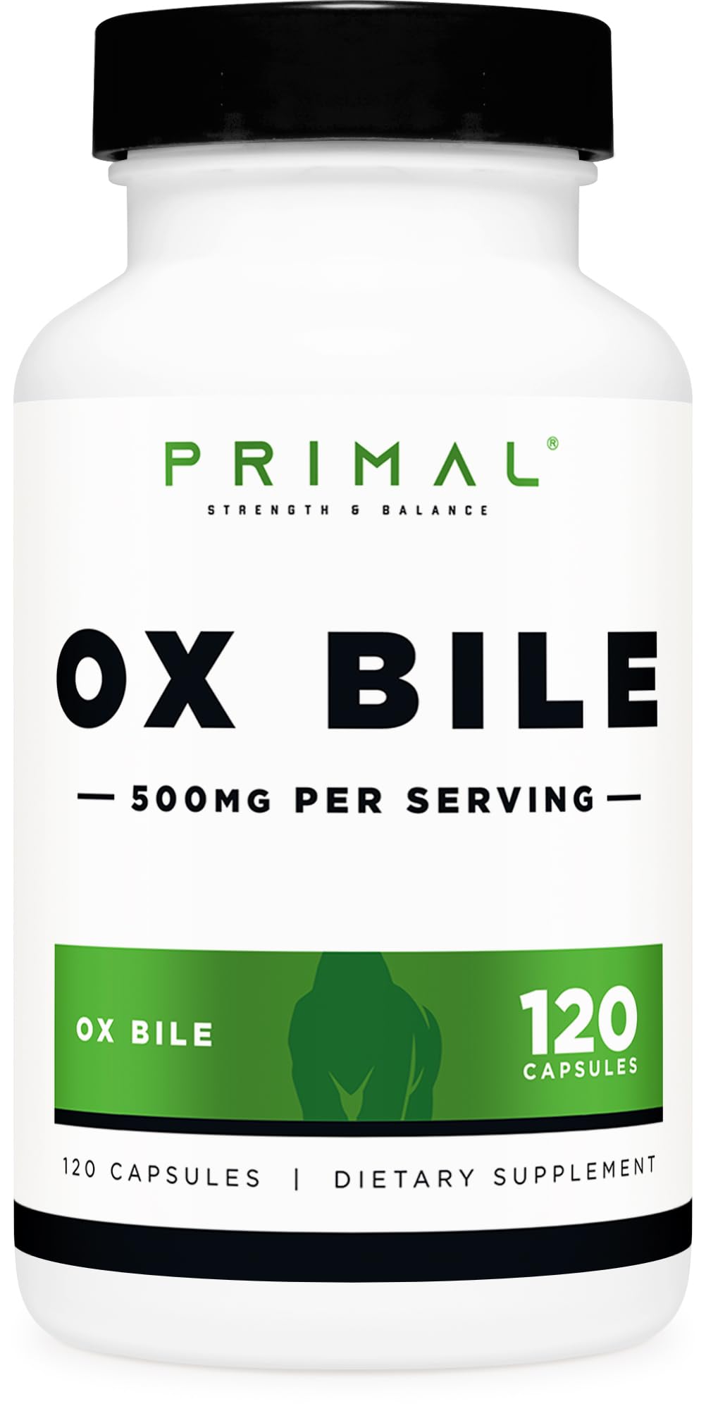 Primal Ox Bile bottle with 120 capsules