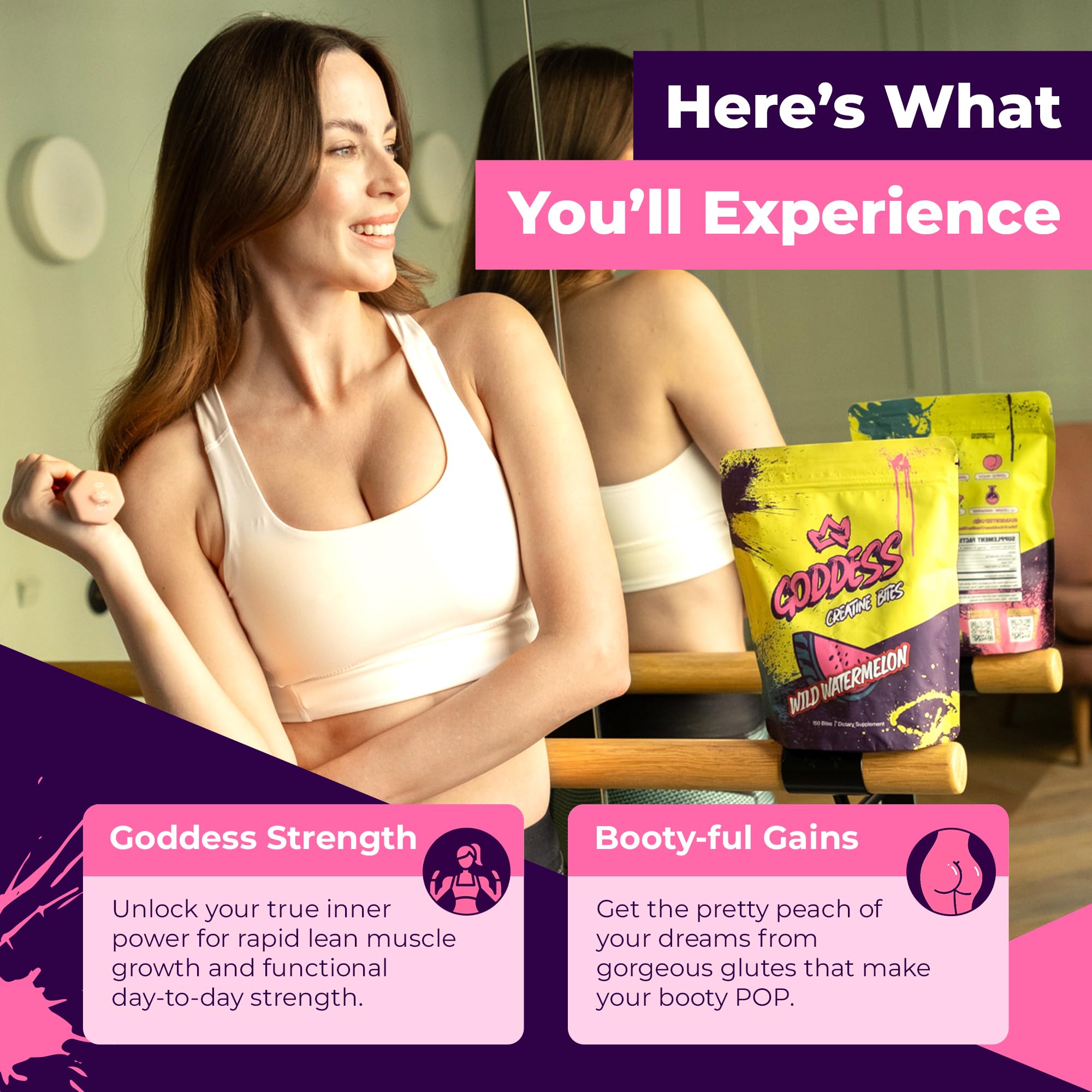 Ingredients and supplement facts for Primal Queen Goddess Creatine Gummies