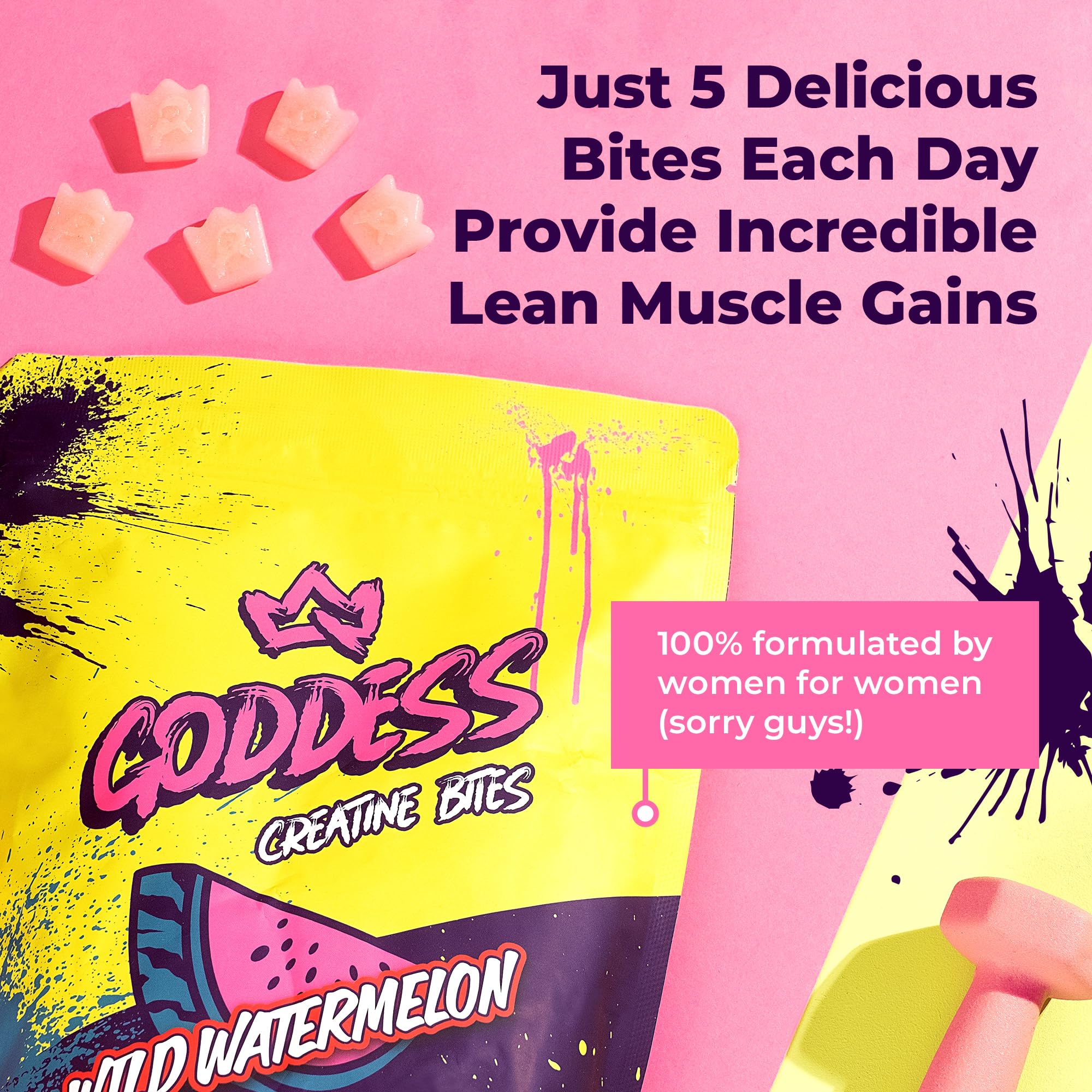 Serving plate of Primal Queen Goddess Creatine Gummies ready for workouts.