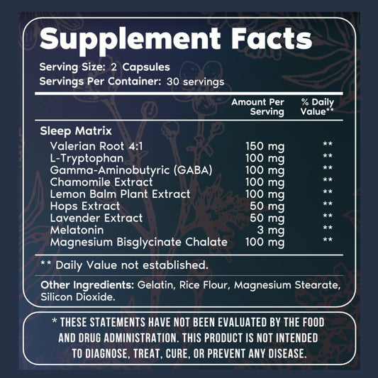 Primal Sleep 2-Pack packaging back view with supplement facts