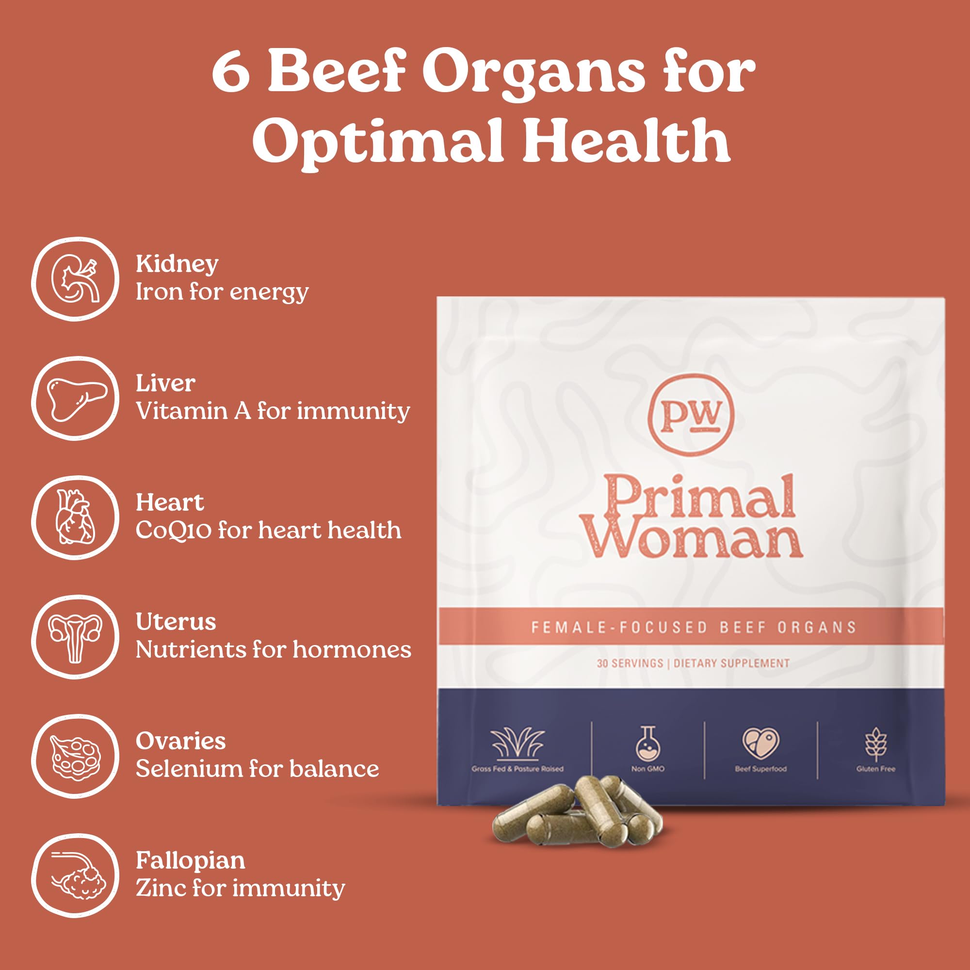 Pasture-raised grass-fed beef liver ingredient label