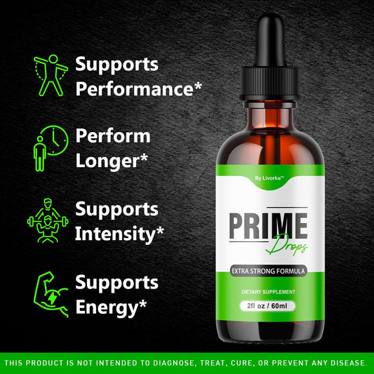 Prime Drops for Men dropper showing daily dosage