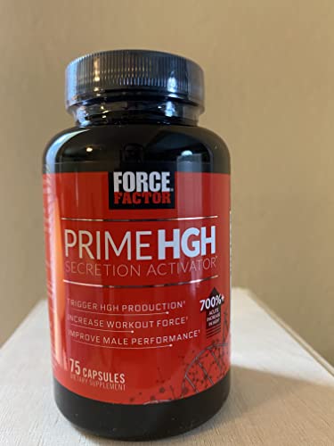 Close-up of product label for Prime HGH Secretion Activator