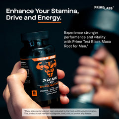 Prime Labs Organic Black Maca Root Capsules back label