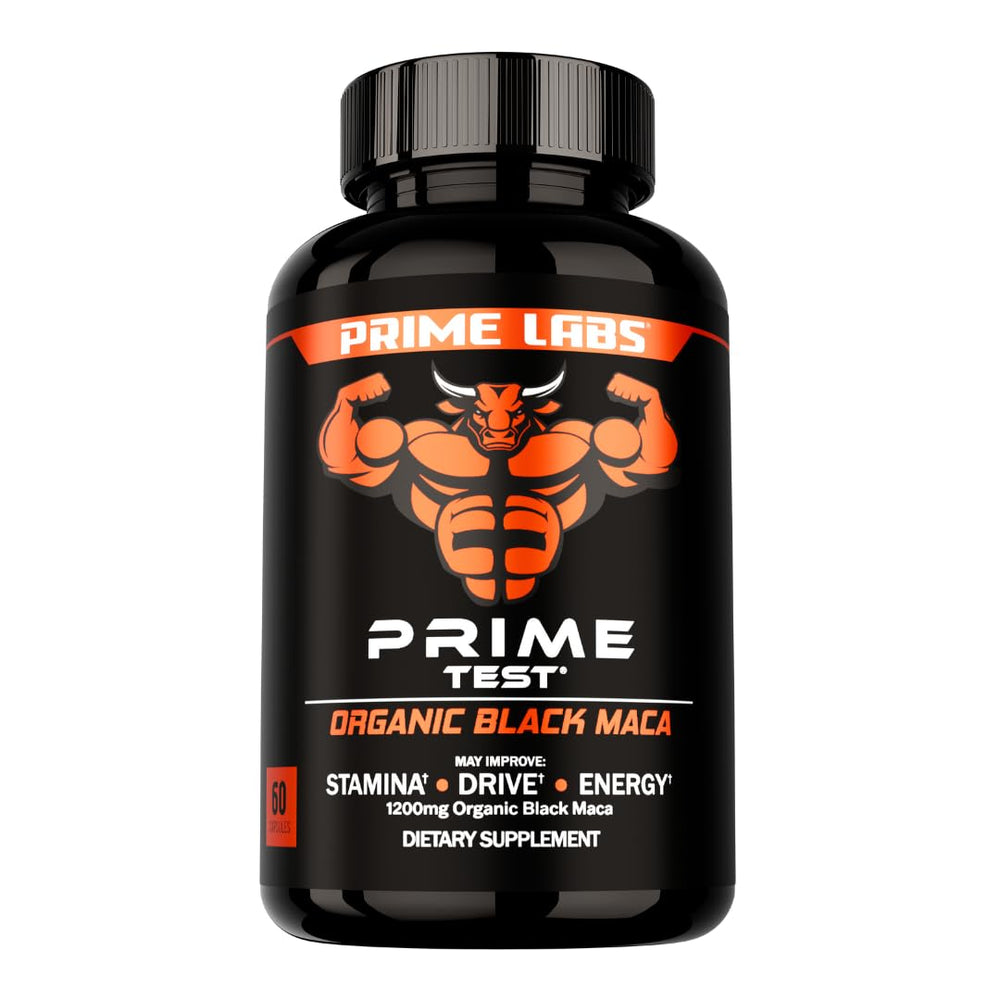 Prime Labs Organic Black Maca Root Capsules front view