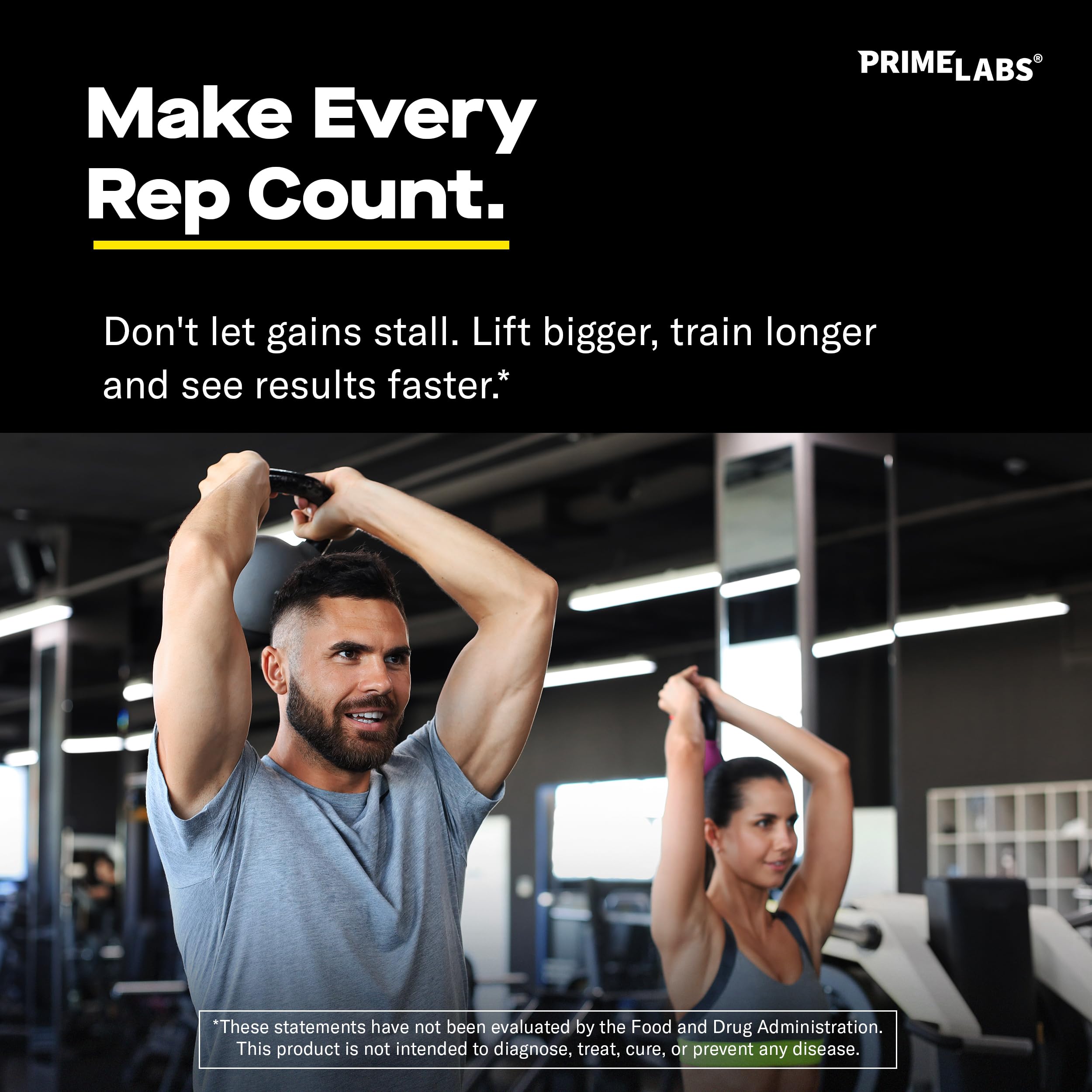 Prime Labs creatine capsules packaging on table