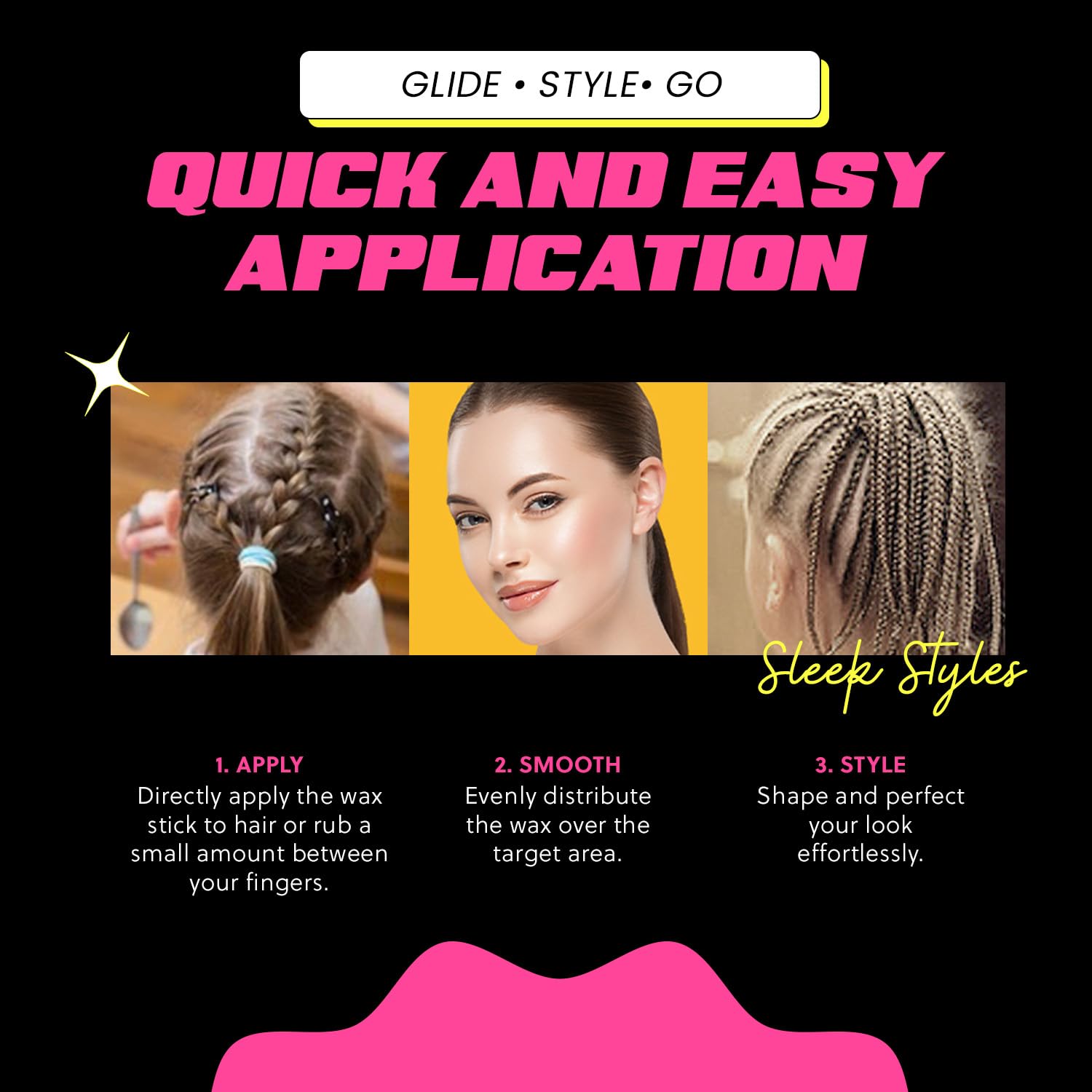 Prime Look Hair Wax Stick used for a classic slick-back style.