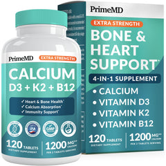 PrimeMD 4-in-1 Calcium 1200 mg bottle with D3 and K2 label