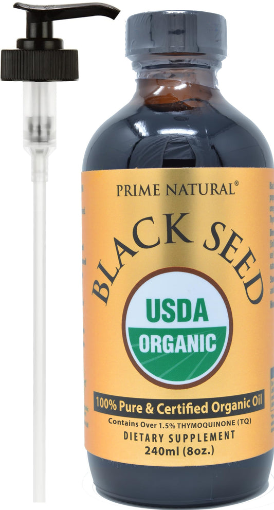 Prime Natural Organic Black Seed Oil 8oz bottle