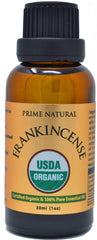 Prime Natural Organic Frankincense Essential Oil 30ml bottle with dropper