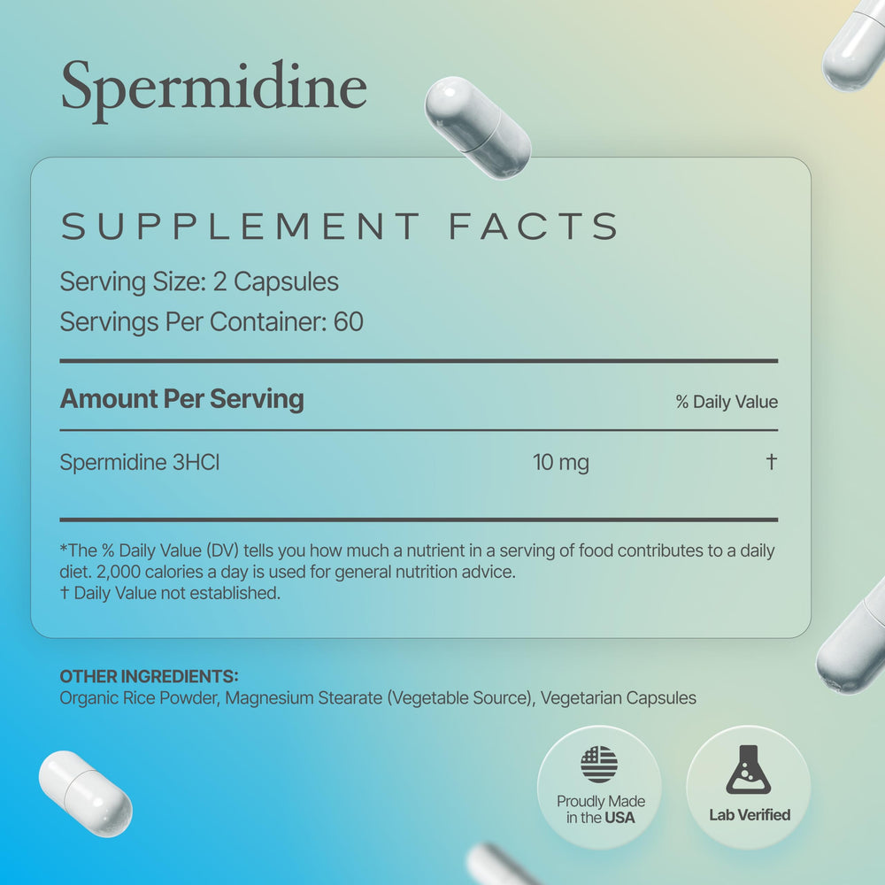 Spermidine ingredients – Non-GMO and Organic where possible